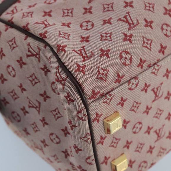 LOUIS VUITTON Monogram Mini Josephine GM Hand Bag Red M92311 LV Auth ki5128 - Picture 14 of 16